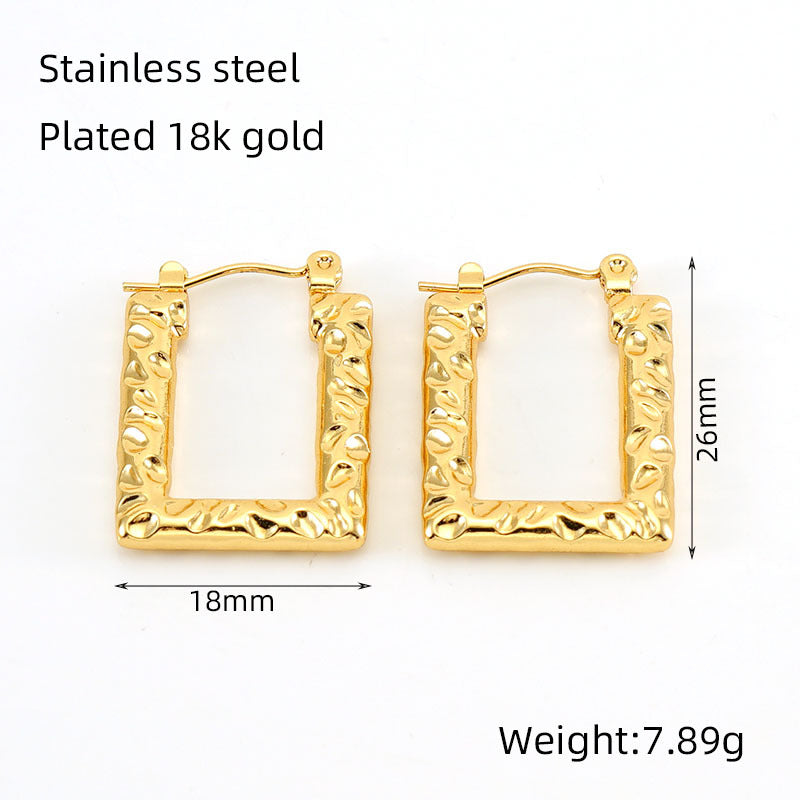Geometrical hoops earrings