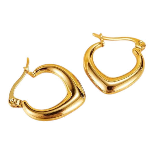 Dainty u shaped hoops earrings