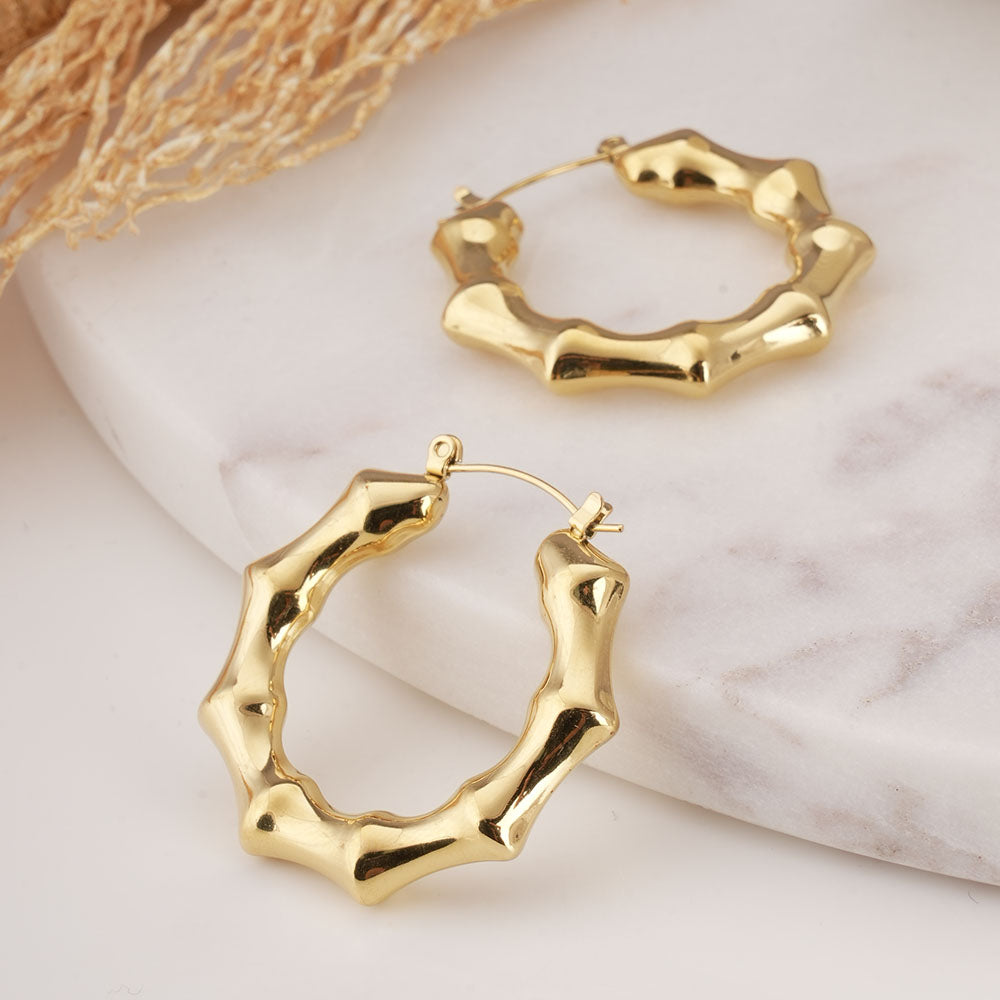 Round hoops earrings
