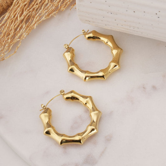 Round hoops earrings