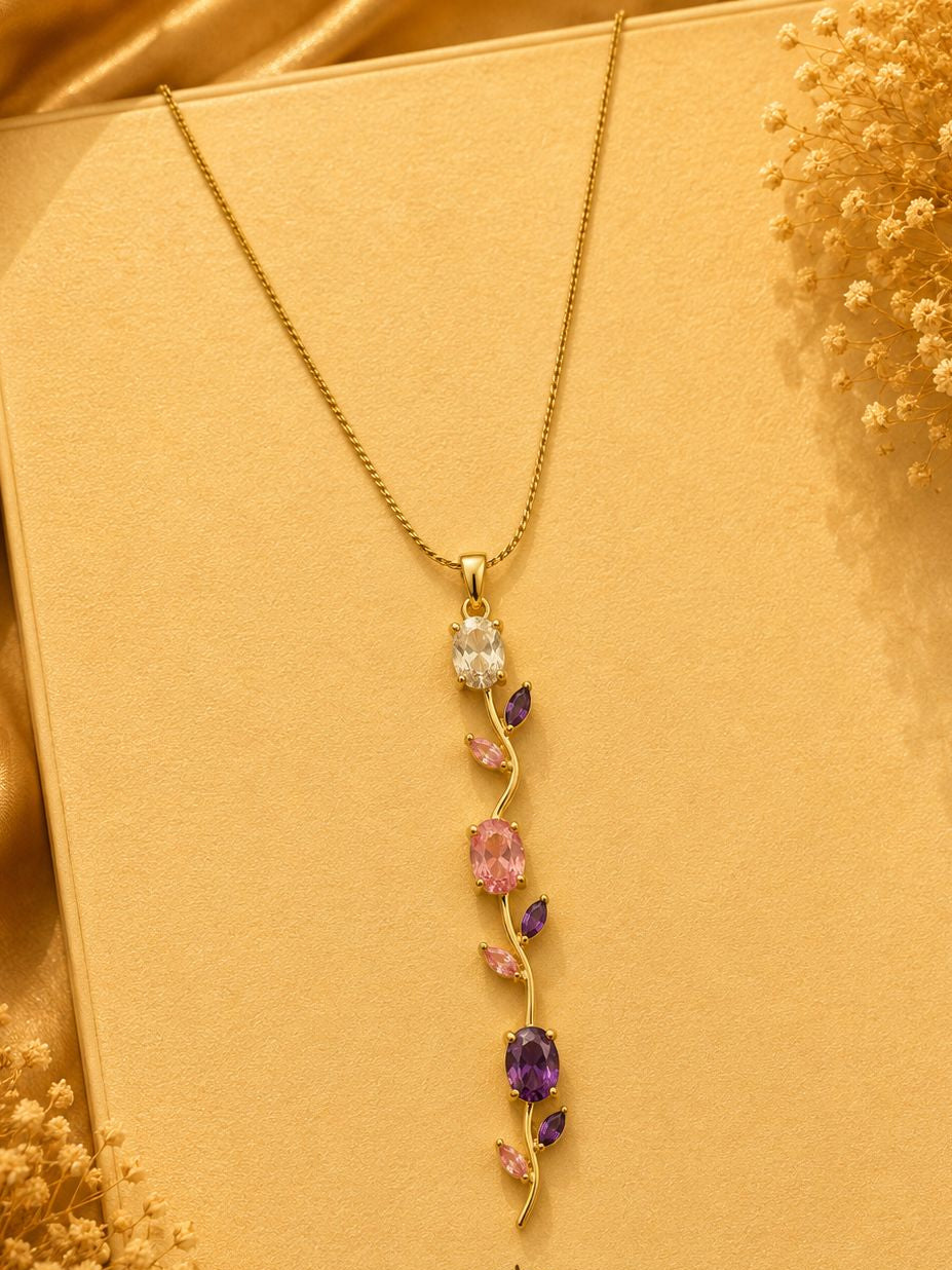 Long tulip chain with pendant