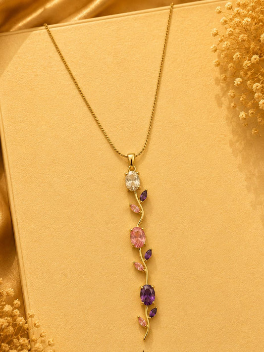 Long tulip chain with pendant