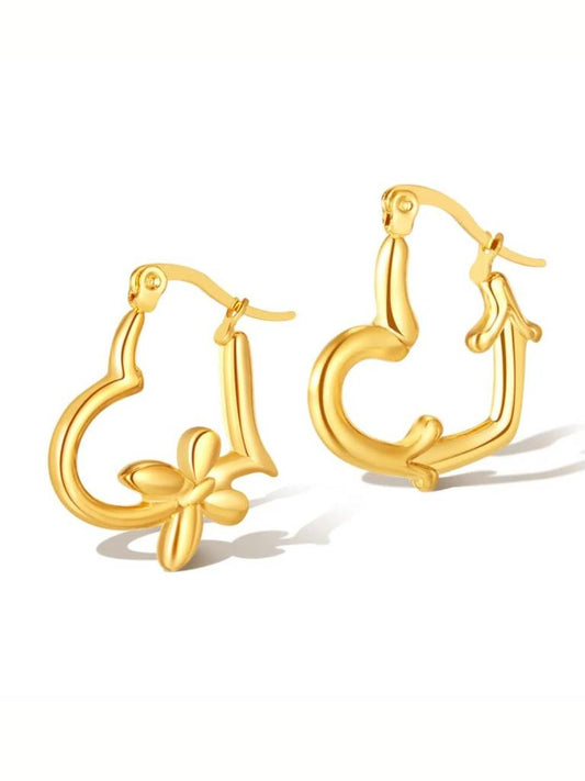 Butterfly hoops earrings
